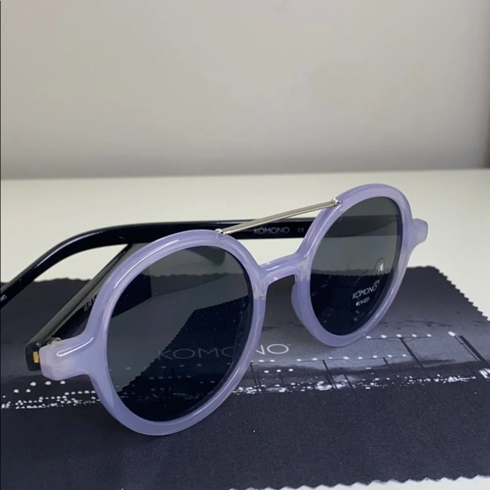Komono Girl's Sunglasses Round Purple Black NEW